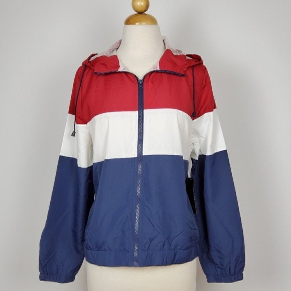 Ambiance Women's Windbreaker Hooded Jacket Coat